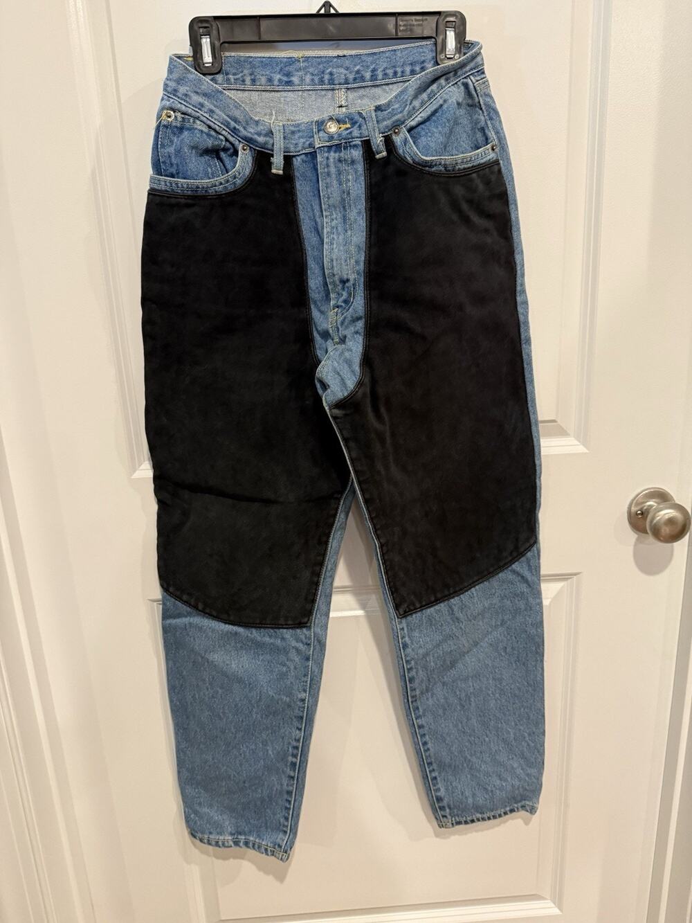 Vintage Y2K 90’s Nuvo Classix high waisted Mom Jeans Sz 13/14 Suede Chap Detail